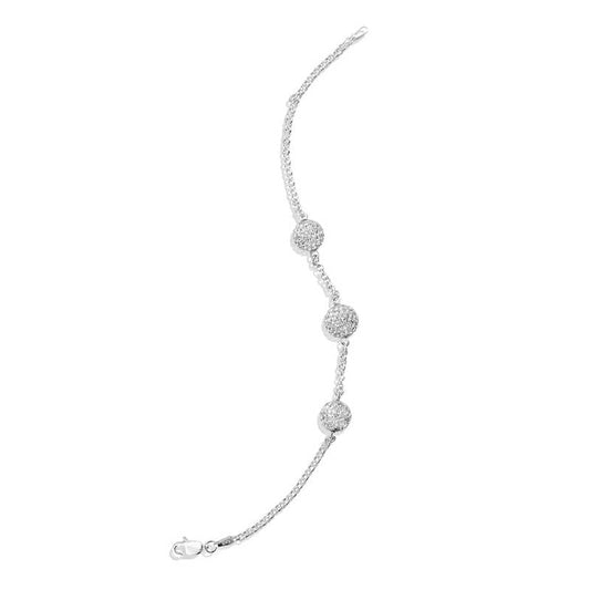 Three Ball Women's Silver Bracelet
