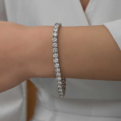 Bracelet en argent pour femme Waterway en pierre blanche de 6 mm