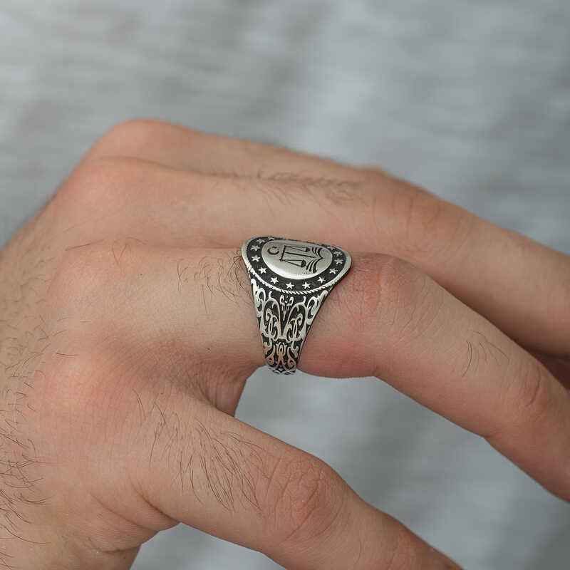 Justice Scale Men's Silver Ring