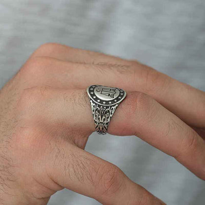 Justice Scale Men's Silver Ring