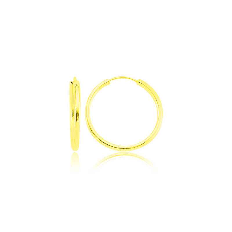 Gold Plated Silver Hoop Earrings