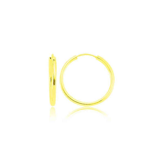 Gold Plated Silver Hoop Earrings