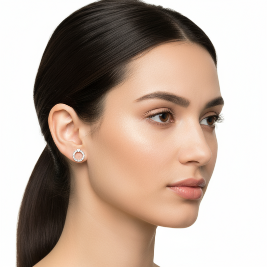 Boucles d'oreilles créoles en argent en forme de cœur