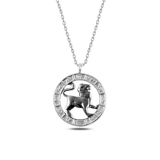 Leo Zodiac Silver Necklace