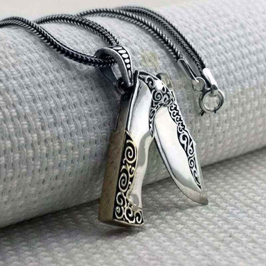 Hunter's Knife Men's Silver Necklace