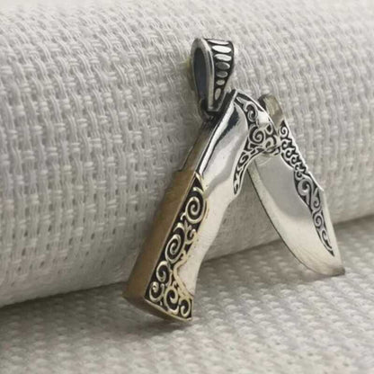 Hunter's Knife Men's Silver Pendant