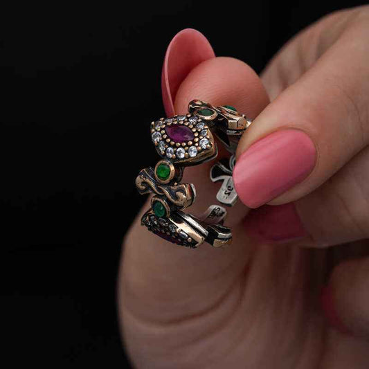 Adjustable Authentic Shuttle Women's Silver Ring