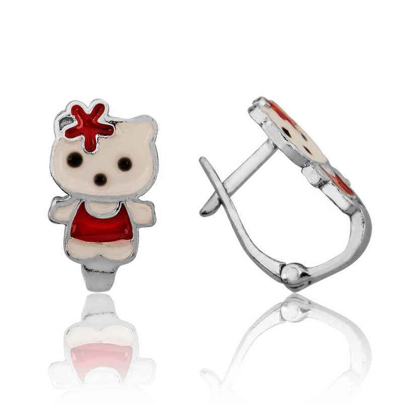 Teddy Bear Children's Silver Earrings