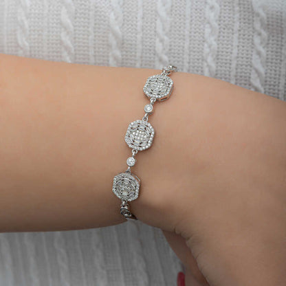 Baguette Women's Silver Bracelet
