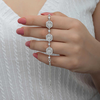Baguette Women's Silver Bracelet