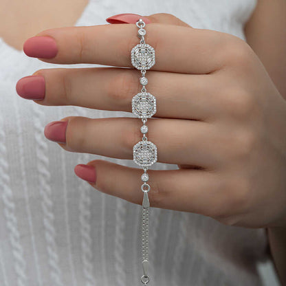 Baguette Women's Silver Bracelet