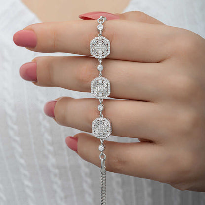 Baguette Women's Silver Bracelet