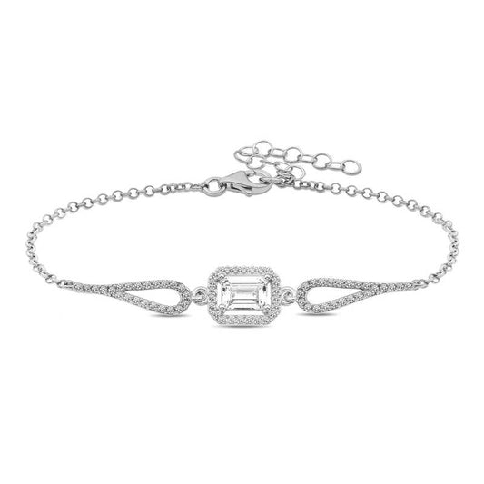 Silbernes Baguette-Armband