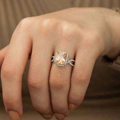 Square Baguette Women's Silver Ring
