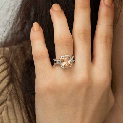 Square Baguette Women's Silver Ring