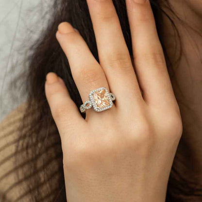 Square Baguette Women's Silver Ring
