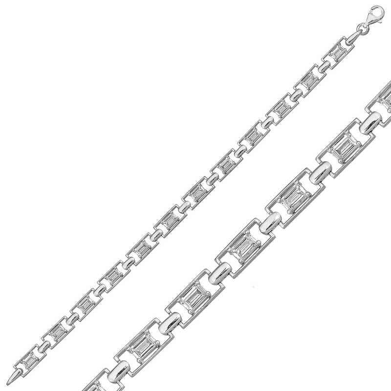 Baguet Waterway Women's Silver Bracelet