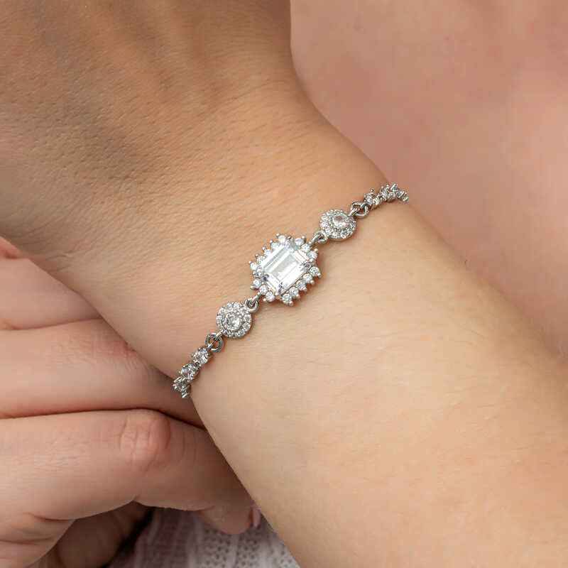 Baguette Waterway Women's Silver Bracelet