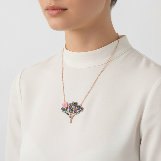 Spring Tree Damen Silber Halskette