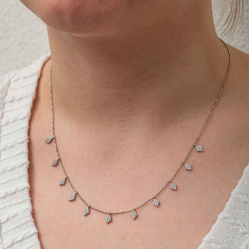 Baklava Cut Luck Women's Silver Necklace