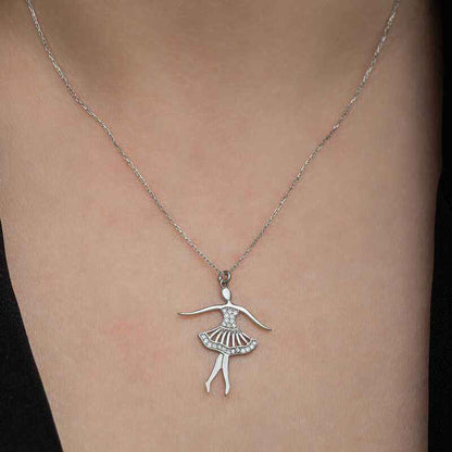 Ballerina Women's Silver Necklace
