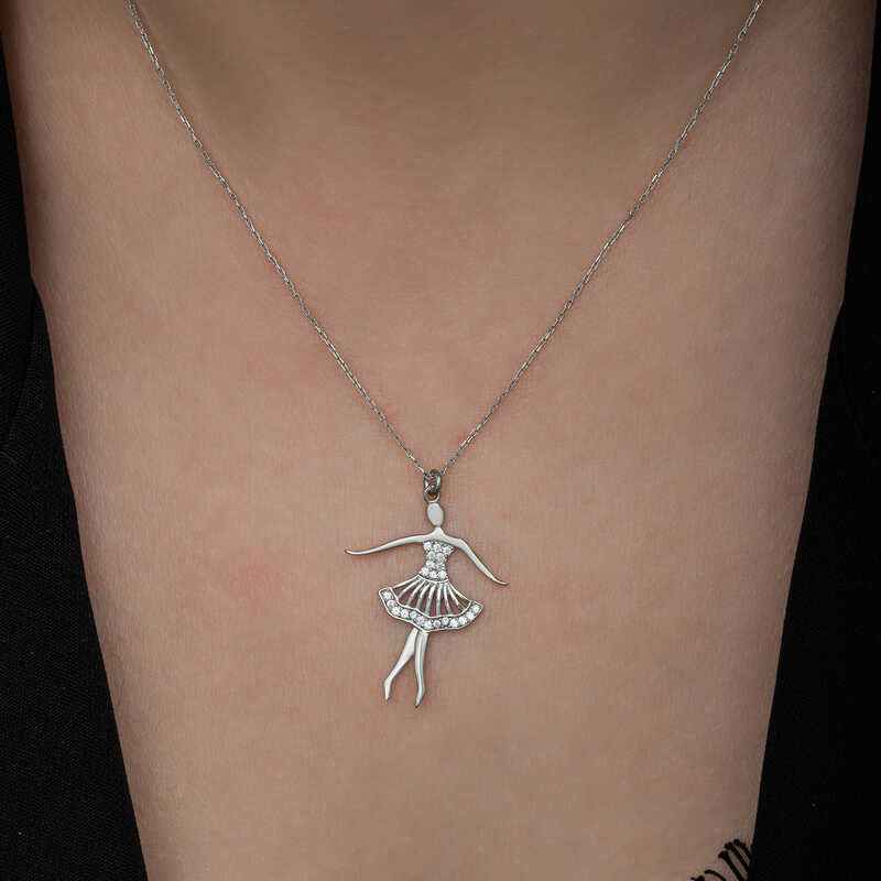 Ballerina Women's Silver Necklace