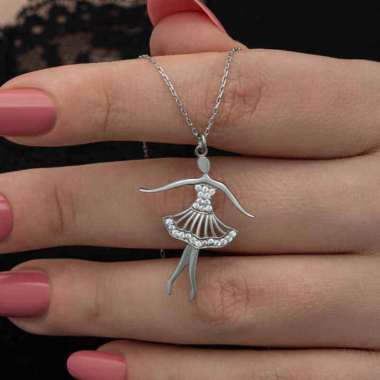 Ballerina Women's Silver Necklace