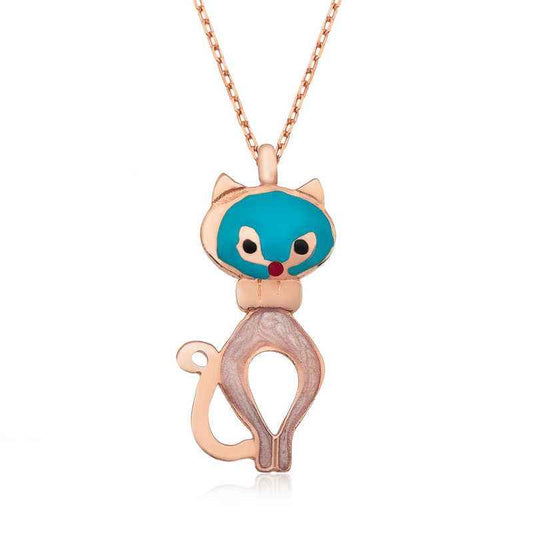 Women's Cat Silver Pendant