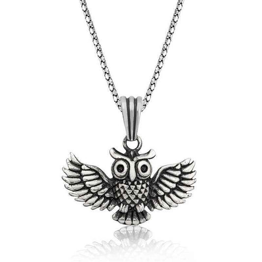 Owl Men's Silver Pendant