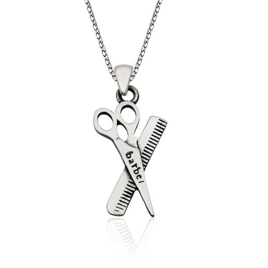 Barber Men's Silver Necklace
