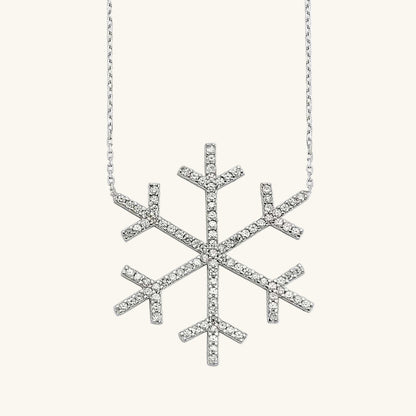 Schneeflocke Damen Silber Halskette