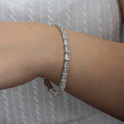 Bracelet en argent pour femme White Stone Waterway