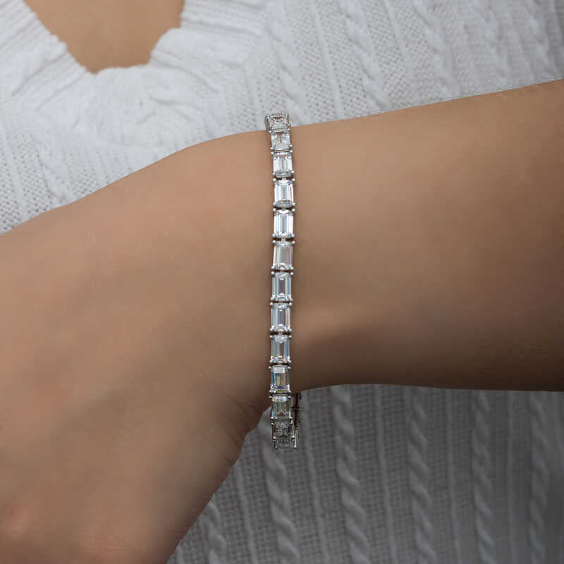 Bracelet en argent pour femme White Stone Waterway