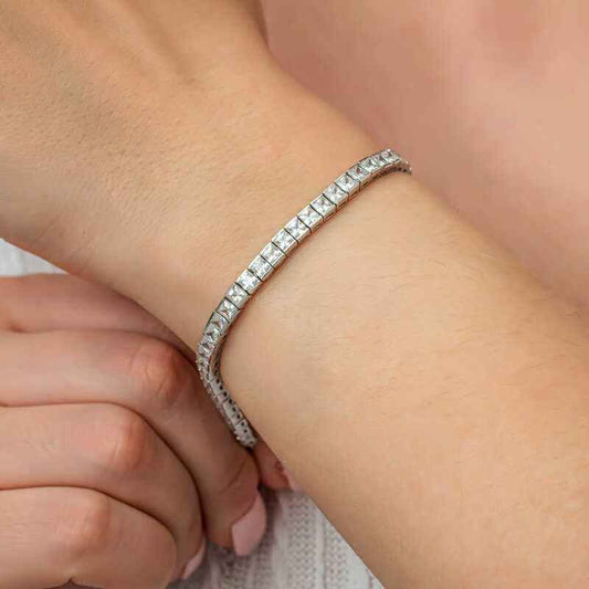 White Stone Waterway Women's Silver Bracelet