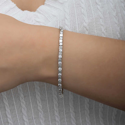 Bracelet en argent pour femme White Stone Waterway