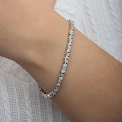 Bracelet en argent pour femme White Stone Waterway