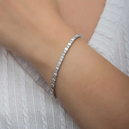 Bracelet en argent pour femme White Stone Waterway