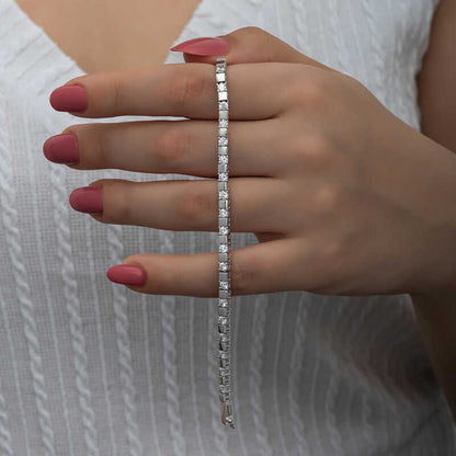 Bracelet en argent pour femme White Stone Waterway