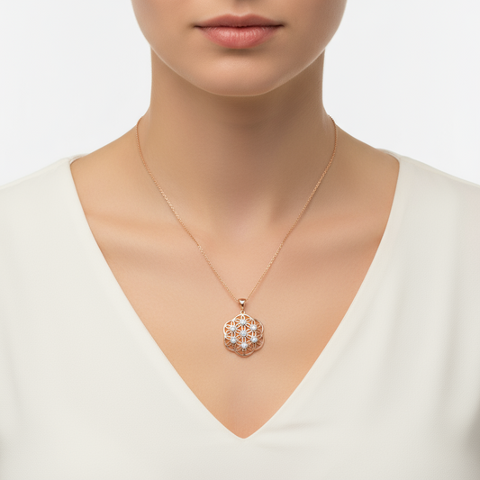 Flower of Life Women's Silver Necklace