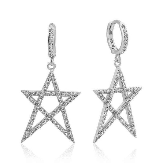 White Star Women's Silver Earrings