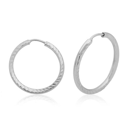 Boucles d'oreilles créoles spirales en argent