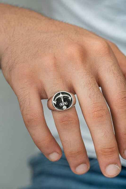 Anchor Men's Silver Ring
