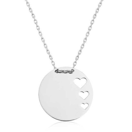 Circular Heart Women's Silver Necklace