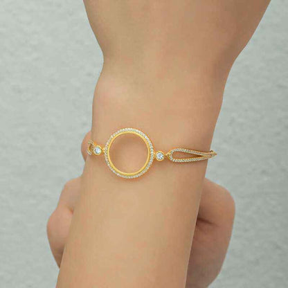 Gold Plated Quarter Wearable Women's Silver Bracelet