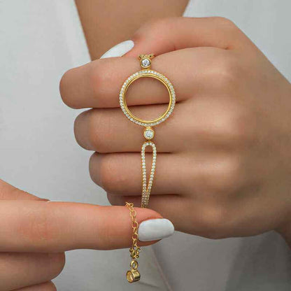 Gold Plated Quarter Wearable Women's Silver Bracelet