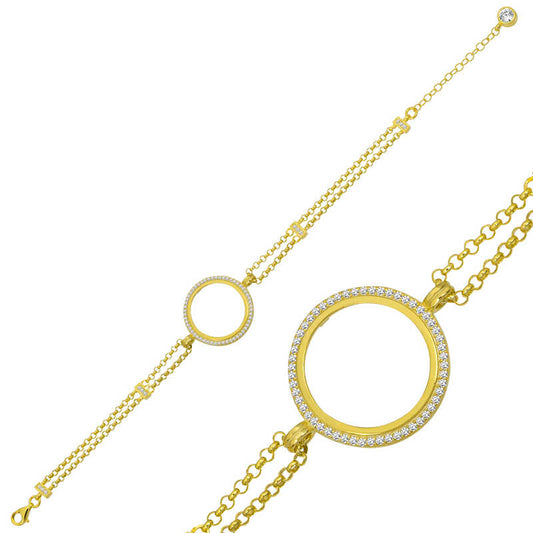 Gold Plated Quarter Wearable Women's Silver Bracelet