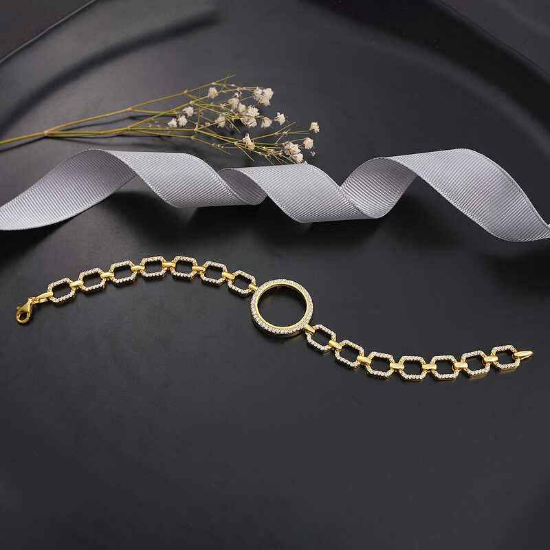 Gold Plated Quarter Wearable Women's Silver Bracelet