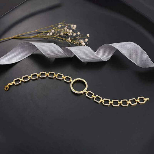 Gold Plated Quarter Wearable Women's Silver Bracelet