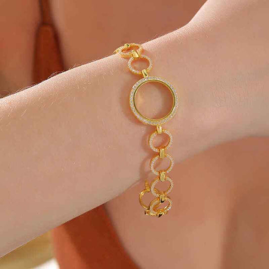 Gold Plated Quarter Wearable Women's Silver Bracelet