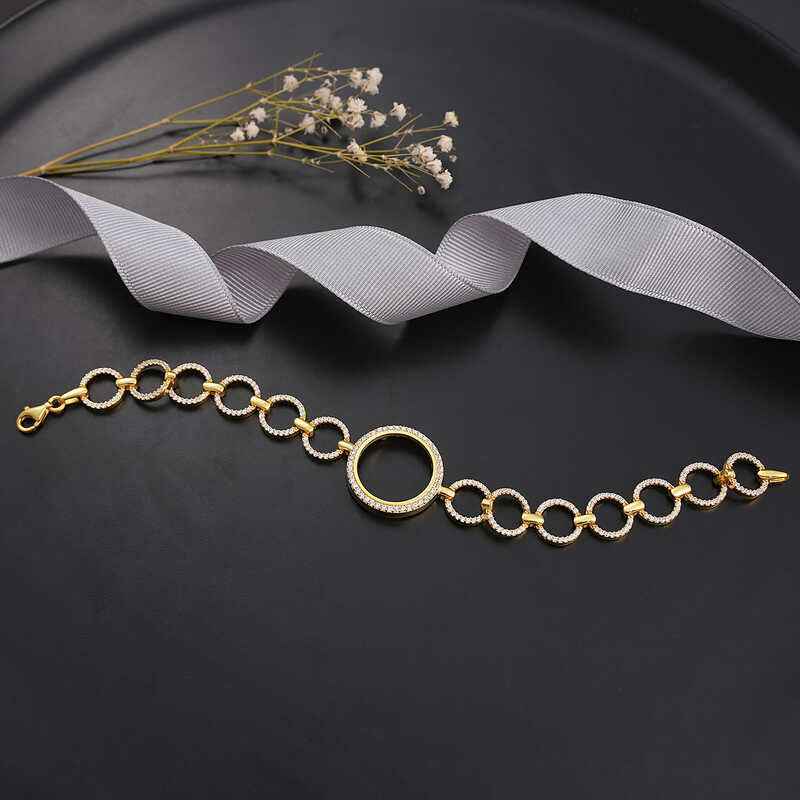 Gold Plated Quarter Wearable Women's Silver Bracelet